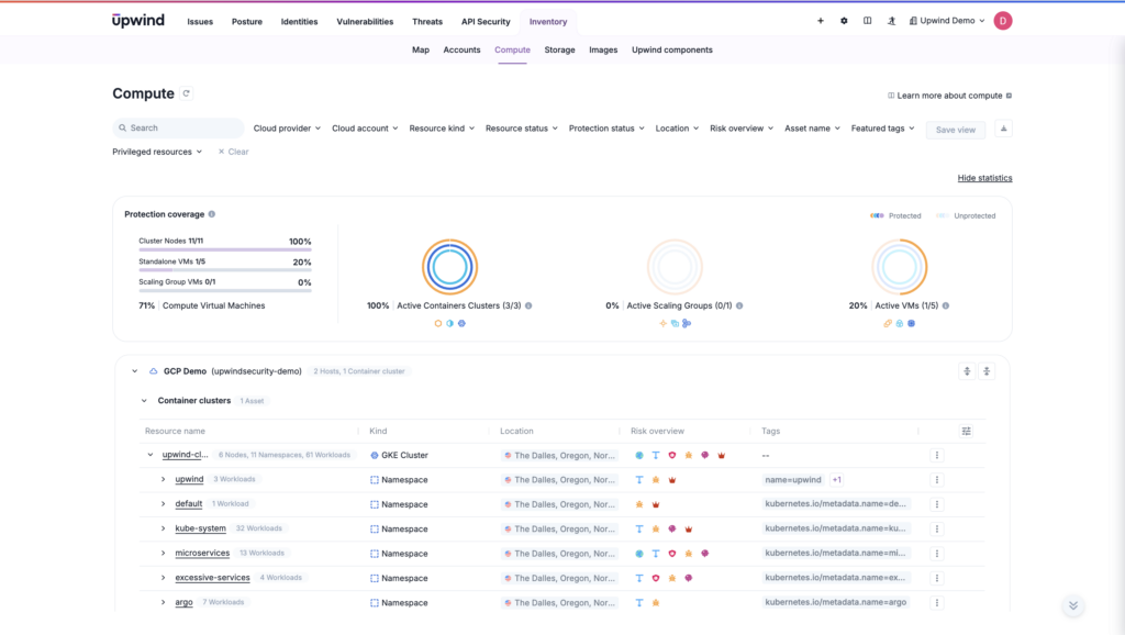 A unified, multi-cloud security dashboard enables streamlined protection for compute resources across environments.